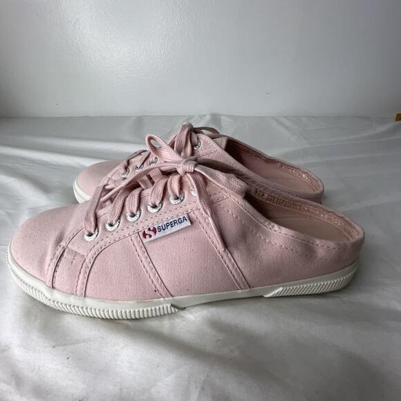 Superga Shoes Womens Size 8 Pink Mule Canvas Slip On Sneakers S00BC30 Casual - Picture 1 of 8